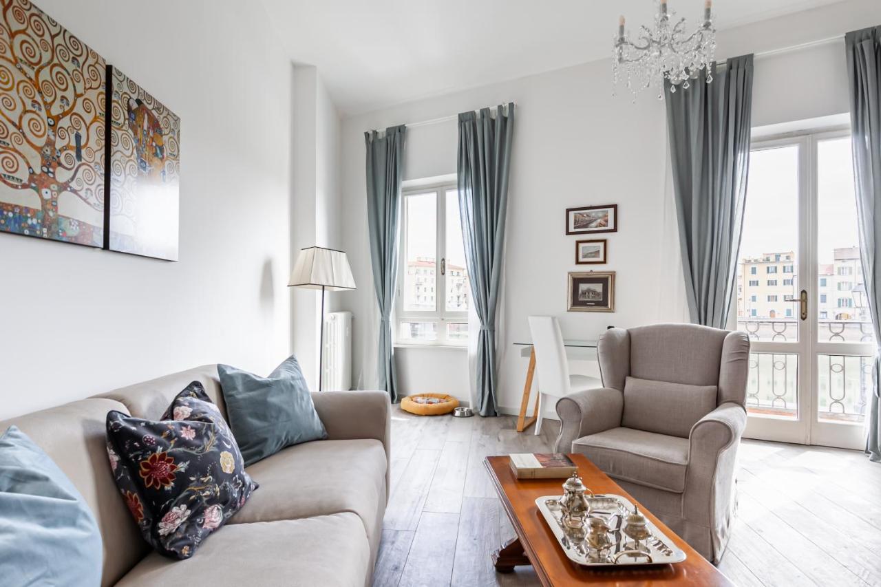 Lungarno Elegant Apartment With Panoramic Balcony Pisa Exterior photo